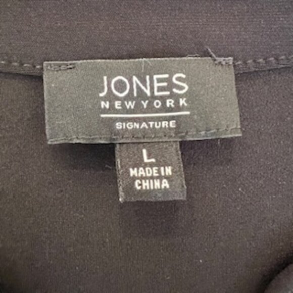 Jones New York Signature Women's Metal Accents Blouse With 3/4 Sleeve Large - Picture 10 of 15